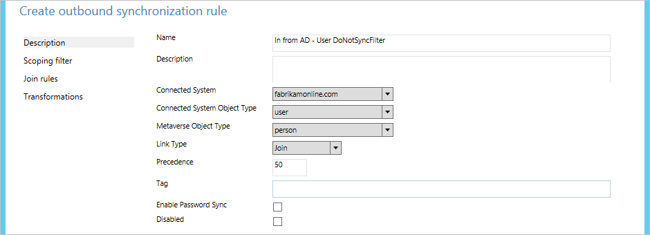 Описание входящего объекта 1