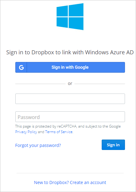 Вход в Dropbox for Business