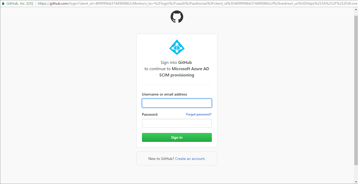 Screenshot отображает страницу входа для GitHub.