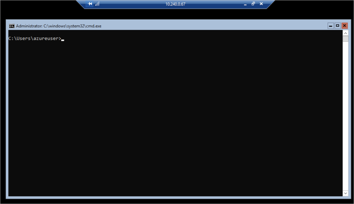 Изображение окна cmd в узле Windows Server