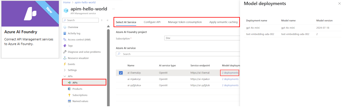 Снимок экрана: импорт модели Ai Foundry на портале Azure.