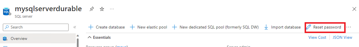 Снимок экрана: кнопка сброса пароля.