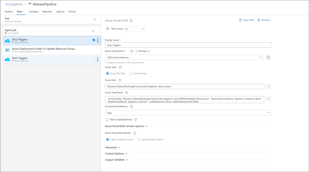 Задача Azure PowerShell