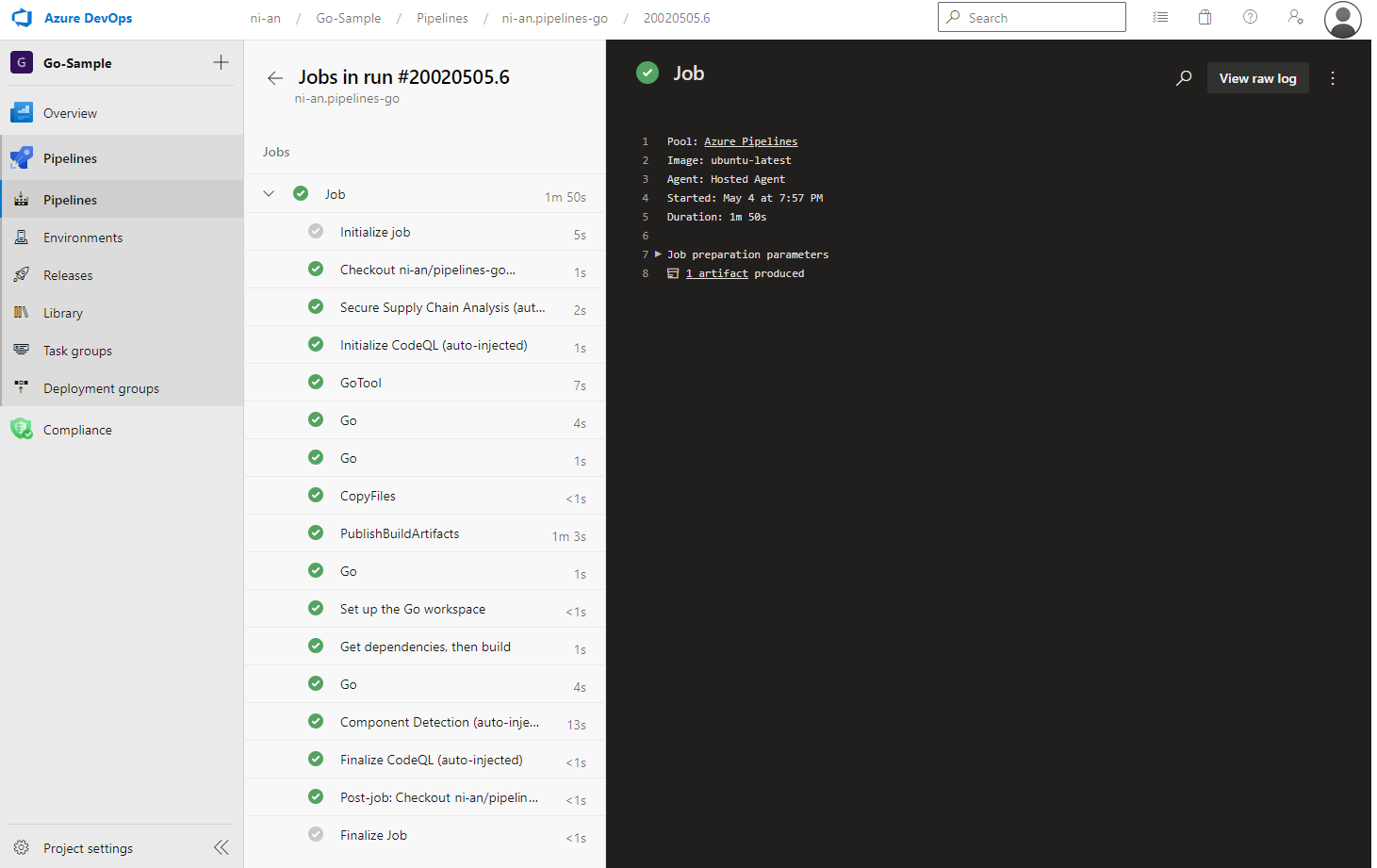 Конвейерная сборка в процессе при выборе параметра 