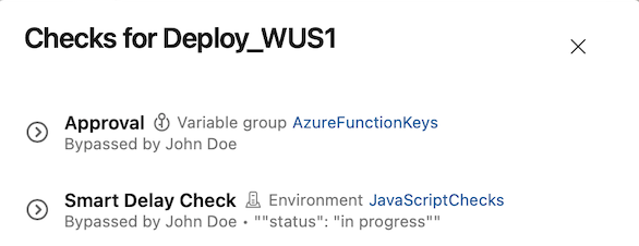 Снимок экрана журнала пропущенной проверки. 