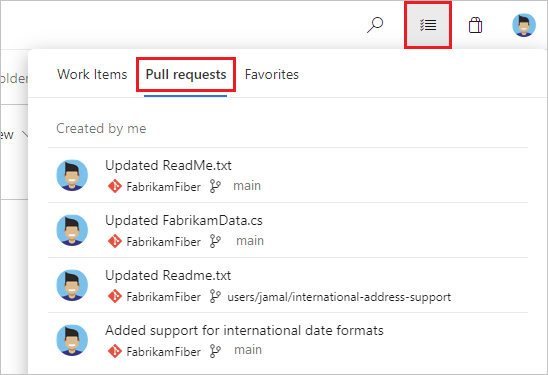 Снимок экрана всех ваших pull-запросов.