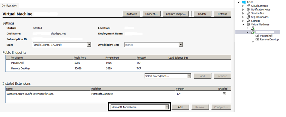 Конфигурация виртуальной машины в Visual Studio