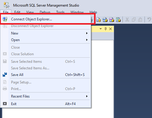 Обозреватель объектов SQL Server