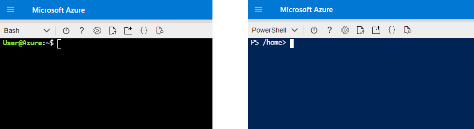 Среды Azure CloudShell Bash и PowerShell