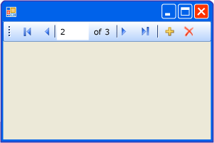 скриншот, на котором показан элемент управления BindingNavigator.