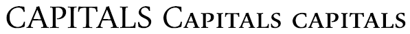 Текст с использованием капитальных букв OpenType