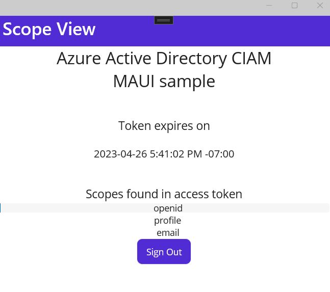 снимок экрана главной страницы в приложении Android после входа.