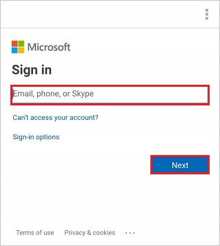 мобильное приложение Salesforce с учетными данными Microsoft Entra