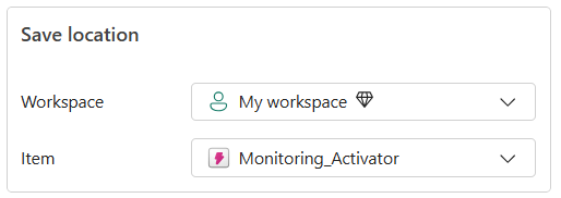 Снимок экрана окна создания оповещения в приложении Активатор, выделено расположение сохранения.