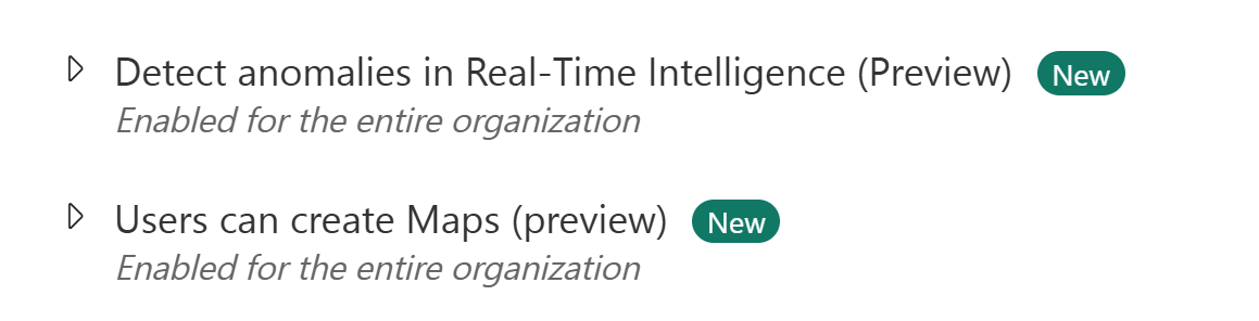 Снимок экрана: включение элементов предварительного просмотра на портале администрирования.