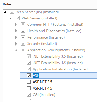 Снимок экрана: S P, выбранный для Windows Server 2012.