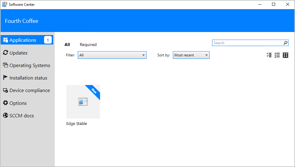 Страница параметров Microsoft Edge в мастере развертывания