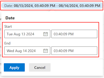 Фильтрация журналов аудита по дате в центре администрирования Microsoft Intune и Intune.