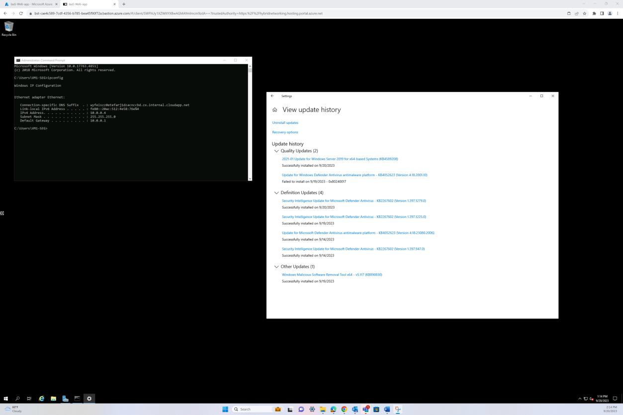 Виртуальная машина Windows, командная строка со всплывным окном 