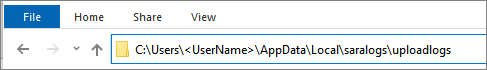 Снимок экрана: адресная строка windows Обозреватель для выходных данных.