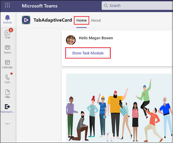 Снимок экрана: Microsoft Teams с выделенным красным цветом 