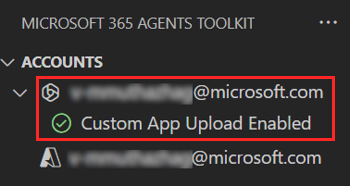Снимок экрана: пользователь вошел в Microsoft 365 и сообщение о включении отправки.