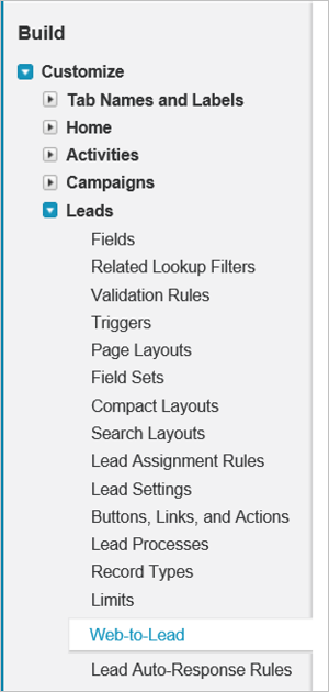 Salesforce Classic Web-to-Lead