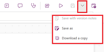 Снимок экрана, на котором показано, где находятся команды сохранения