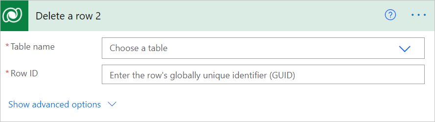 Удаление карточки строки.