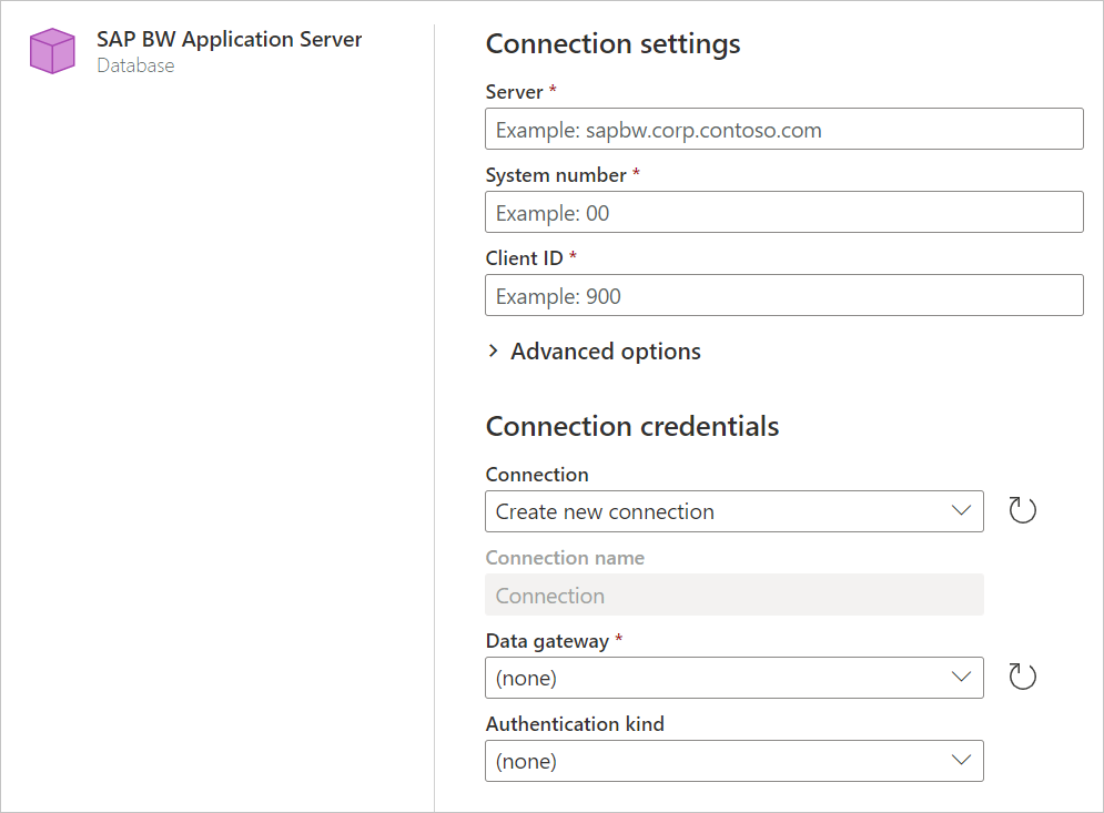 Снимок экрана: веб-вход в SAP BW Application Server.