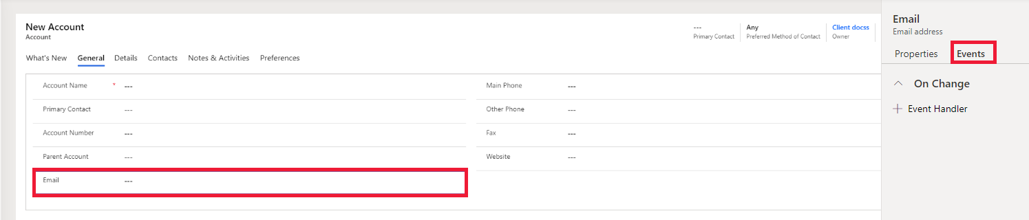 Обработчик Onchange.