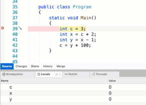 Drag and drop arrow to set next statement