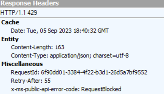 Снимок экрана: заголовок ответа HTTP.