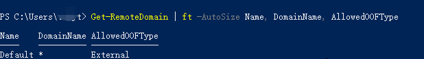 Снимок экрана: проверка ответа OOF с помощью PowerShell.