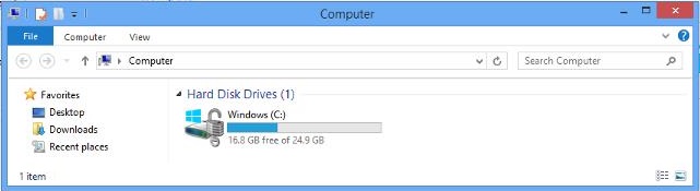 Снимок экрана: значок блокировки в проводнике Windows.