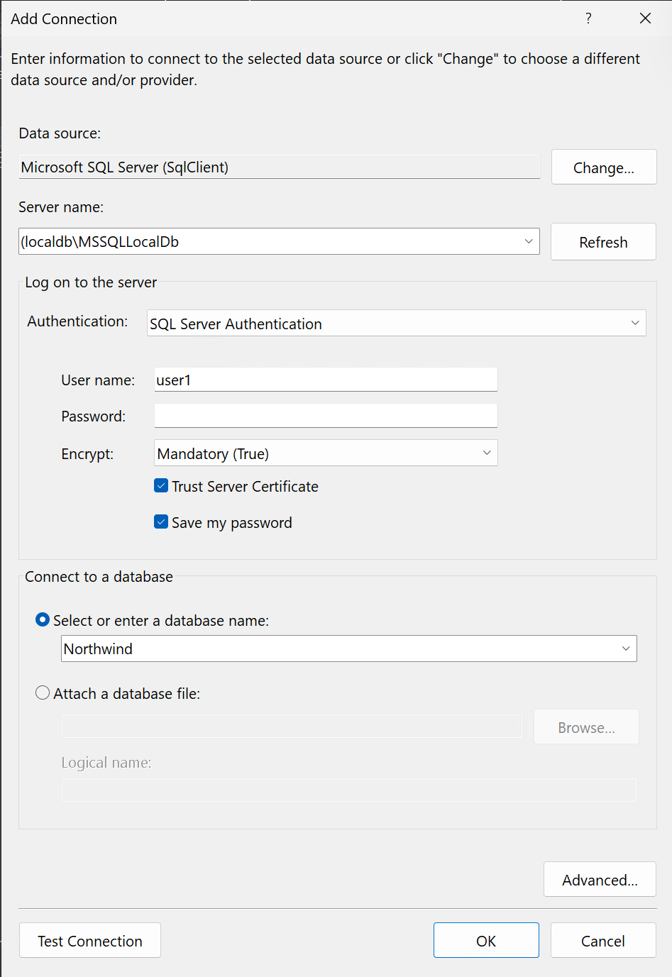 Снимок экрана: диалоговое окно 