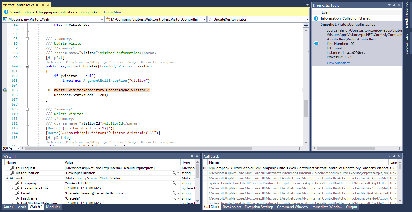 Проверить данные моментального снимка