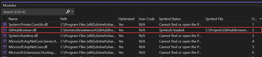 Снимок экрана: окно файлов символов.