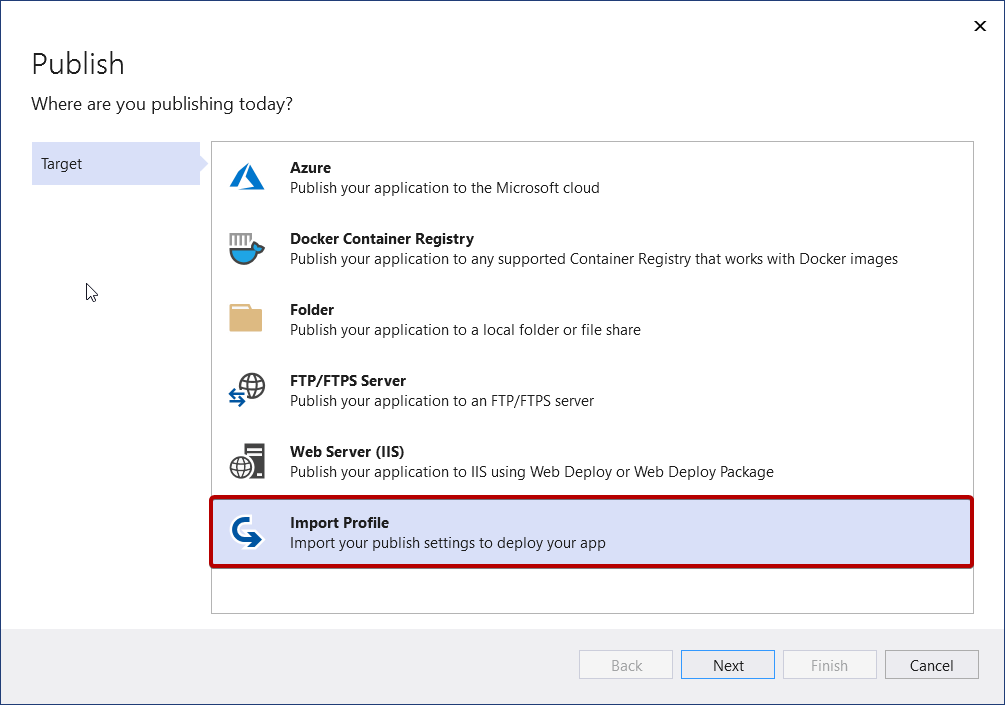 профиль импорта