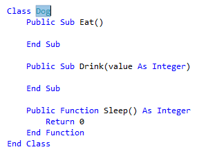Screenshot выделенного кода — Visual Basic.