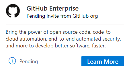 ожидается приглашение GitHub Enterprise