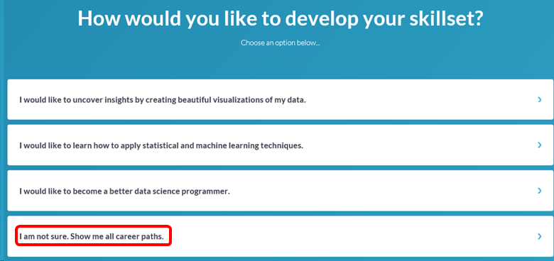 набор навыков в области науки о данных DataCamp