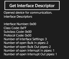 дескриптор usb-интерфейса.
