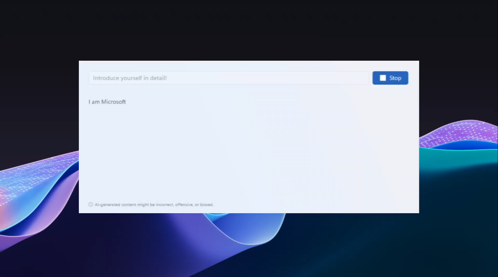 Анимированный GIF-файл, показывающий подсказку чата ИИ с текстом 