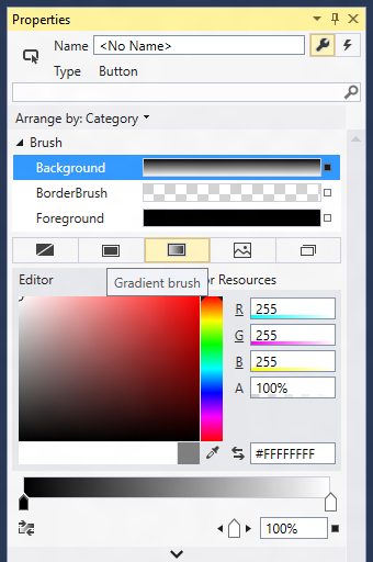 Создание линейного градиента в Visual Studio