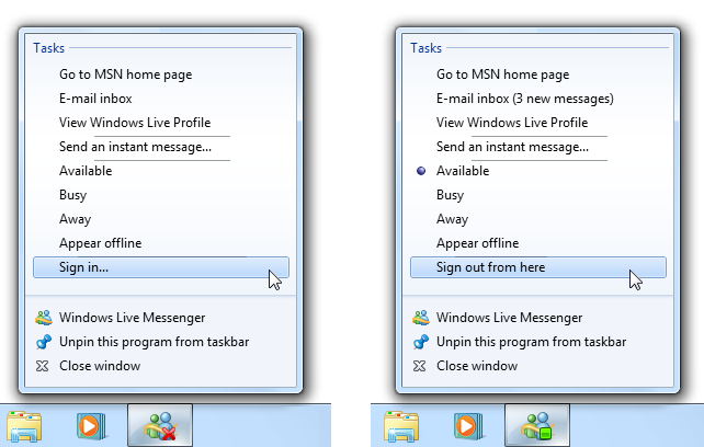 Снимок экрана: список переходов с входом и выходом 
