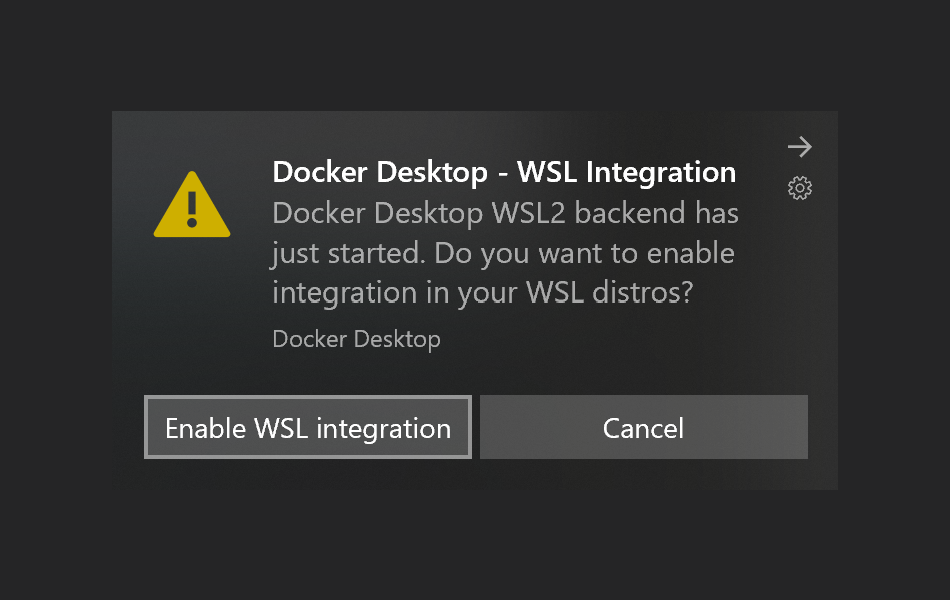 VSCode Docker Desktop со снимком экрана WSL