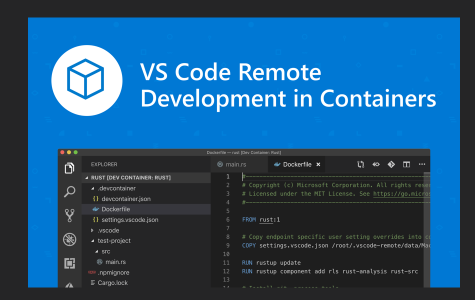 графический удаленного контейнера VS Code