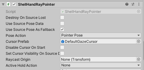 Свойство prefab cursor